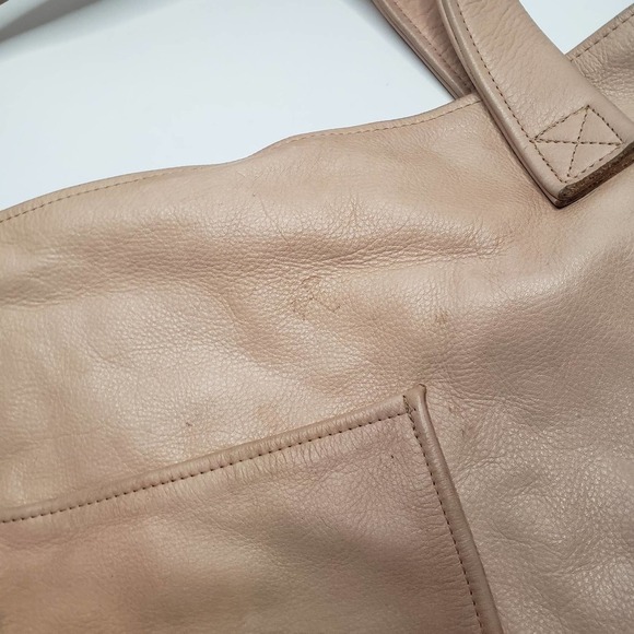 Jamie Handbags Large Leather Tote‎ Bag Blush Beige - Picture 6 of 11